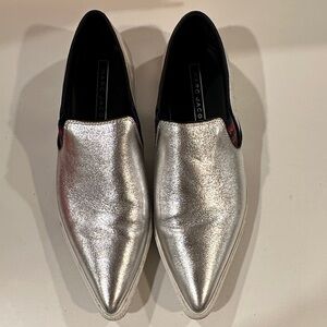 Marc Jacobs Metallic Silver Women's Loafers